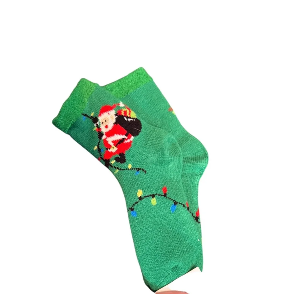 Women's Unbranded Socks One Size Green Christmas